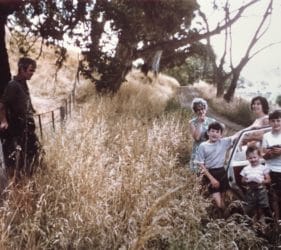 Jack, Clare and the boys on the farm
