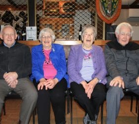 Jim, Eileen, Clare & Jack at Jim's 90th Birthday at Gumeracha Football Club