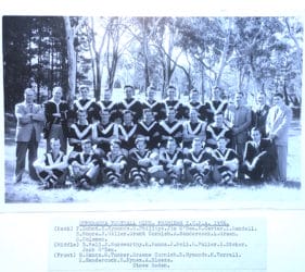 Torrens Valley Football Association - Gumeracha Football Club 1956 Premiers. Leonie's father Jim O'Dea 4th from left top row. Her Uncle Jack O'Dea last player on right middle row.